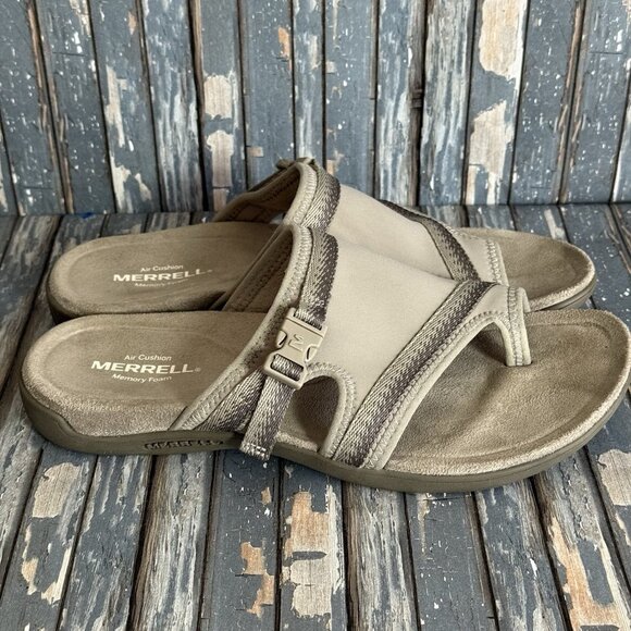 Merrell Sandals Women's District Muri Slide Wrap Slip-On Sandals Moon Size 9 - Picture 1 of 9